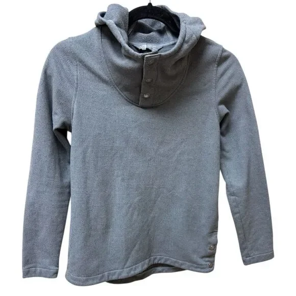The North Face Knit Stitch Pullover Snap On Hoodie.Heathered Gray. Sz XS - Picture 13 of 13